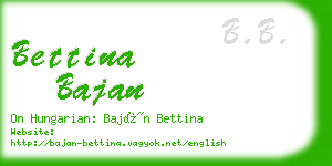 bettina bajan business card